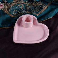 Load image into Gallery viewer, 1Pc Love Candle Holder Silicone Mold Valentine's Day Aromatherapy Candlestick Plaster Mold Candle Holder Epoxy Mold
