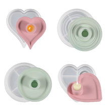 Load image into Gallery viewer, 1Pc Love Candle Holder Silicone Mold Valentine's Day Aromatherapy Candlestick Plaster Mold Candle Holder Epoxy Mold

