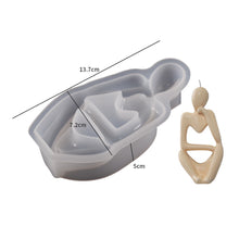 Load image into Gallery viewer, 1Pc Nordic Art Abstract Thinker Statue Silicone Mold Modern European Style Resin Handmade Mold Craft Home Desktop Decor Ornaments
