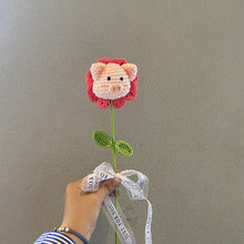 Load image into Gallery viewer, 1Pc Balloon Pig Braiding Finished Handmade Wool Crochet Cute Piglet Bouquet Creative Bouquet Wedding Decoration
