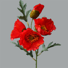 Load image into Gallery viewer, 1Pc Poppies Artificial Flower Simulation Silk Fake Flower For Wedding Party Home Decorative Flowers With Leaves
