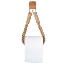 Load image into Gallery viewer, Punch-free Paper Towel Holders Towel Rack Bathroom Towel Hook Toilet Paper Holder Towel Rack Beige Hemp Color

