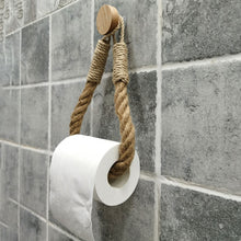 Load image into Gallery viewer, Punch-free Paper Towel Holders Towel Rack Bathroom Towel Hook Toilet Paper Holder Towel Rack Beige Hemp Color
