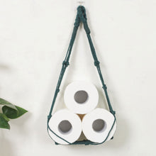 Load image into Gallery viewer, Hanging Cotton Towel Rope Holder Toilet Paper Magazine Books Home Hotel Storage Wall Mounted Pocket Rack Hook Bathroom Decor
