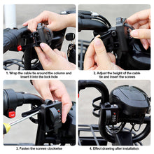 Load image into Gallery viewer, Universal Motorcycle Helmet Lock Bicycle Handlebar Lock Safe Fixed Hook Lock Anti-Theft Password Lock Outdoor For Cycling Equipment
