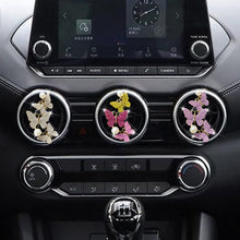 Load image into Gallery viewer, Car Air Freshener Perfume Diamond Outlet Clip Butterfly Three Beautiful Butterflies Conditioner Auto Interior Accessories Ornament
