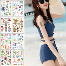 Load image into Gallery viewer, Waterproof and Sweat Resistant Hawaiian Creative Tattoo Sticker Summer Beach Party Children's Tattoo Stickers
