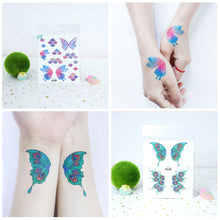 Load image into Gallery viewer, Waterproof Pink Butterfly Tattoo Sticker Dream Collection Wing Butterfly Pink Face Tattoo Sticker Summer Party
