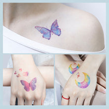 Load image into Gallery viewer, Waterproof Pink Butterfly Tattoo Sticker Dream Collection Wing Butterfly Pink Face Tattoo Sticker Summer Party
