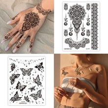 Load image into Gallery viewer, Butterfly Tattoo Sticker Plain Flower Sexy Finger Clavicle Tattoo Sticker Creative Summer Waterproof Tattoo Sticker
