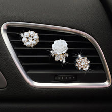 Load image into Gallery viewer, 3Pcs Car Air Conditioning Outlet Vent Perfume Clip Exquisite Interior Accessories Decoration Fragrance Rose with Diamonds for Girl Women's
