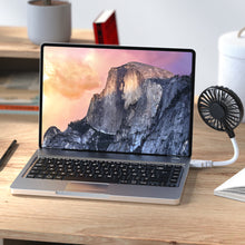 Load image into Gallery viewer, USB Input Mini Fan Office Cooling Fans Portable Summer Laptop Fan Mute Fans for Dormitory Home Student Outdoor Travel Fan
