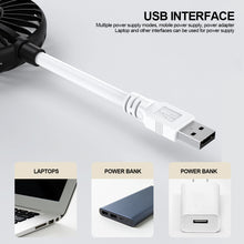Load image into Gallery viewer, USB Input Mini Fan Office Cooling Fans Portable Summer Laptop Fan Mute Fans for Dormitory Home Student Outdoor Travel Fan
