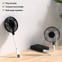 Load image into Gallery viewer, USB Input Mini Fan Office Cooling Fans Portable Summer Laptop Fan Mute Fans for Dormitory Home Student Outdoor Travel Fan
