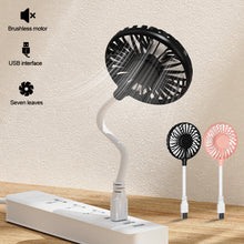 Load image into Gallery viewer, USB Input Mini Fan Office Cooling Fans Portable Summer Laptop Fan Mute Fans for Dormitory Home Student Outdoor Travel Fan

