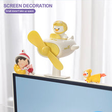 Load image into Gallery viewer, USB Input Mini Fan Office Monitor Top Cooling Fans Flying Duck Fan Portable Summer Fan Mute Fans Home Table Fan Ornaments
