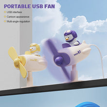Load image into Gallery viewer, USB Input Mini Fan Office Monitor Top Cooling Fans Flying Duck Fan Portable Summer Fan Mute Fans Home Table Fan Ornaments

