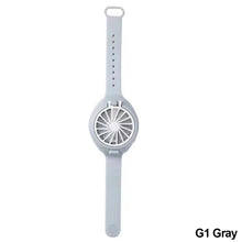 Load image into Gallery viewer, USB Rechargeable Portable Children's Wrist Watch Fan Folding Handheld Wristband Electric Fan with LED Light Summer Cooling Fan for Kids Gifts
