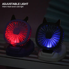 Load image into Gallery viewer, USB Rechargeable Portable Children's Wrist Watch Fan Folding Handheld Wristband Electric Fan with LED Light Summer Cooling Fan for Kids Gifts
