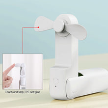 Load image into Gallery viewer, Folding Handheld Mini Fan USB Rechargeable Cooling Fans Cute Portable Summer Small Pocket Fan Cartoon Mute Fans for Dormitory Home Student Outdoor Traveling Fans
