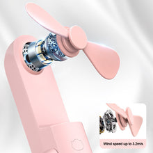 Load image into Gallery viewer, Folding Handheld Mini Fan USB Rechargeable Cooling Fans Cute Portable Summer Small Pocket Fan Cartoon Mute Fans for Dormitory Home Student Outdoor Traveling Fans
