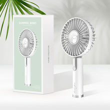 Load image into Gallery viewer, Portable Handheld Fan USB Rechargeable Summer Hand Hold Fan with Base Outdoor Travel Fan Students Office Table Fan
