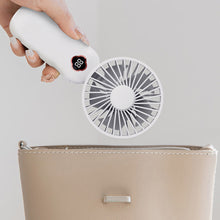 Load image into Gallery viewer, Digital USB Rechargeable Fan Portable Handheld Mini Fan Office Desktop Multifunctional Electric Fan with Base
