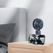 Load image into Gallery viewer, Digital USB Rechargeable Fan Portable Handheld Mini Fan Office Desktop Multifunctional Electric Fan with Base
