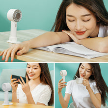 Load image into Gallery viewer, 2200mAh Portable Mini Hand Fan Semiconductor Refrigeration USB Rechargeable Cooling Fan Outdoor Handheld Fan with Base
