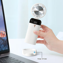 Load image into Gallery viewer, Portable Mini Handheld Folding Fan with Lanyard Base Digital Semiconductor Refrigeration USB Rechargeable Cooling Fan Outdoor Handheld Fan
