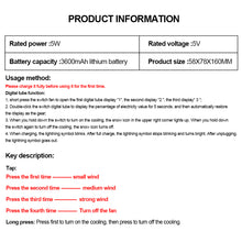Load image into Gallery viewer, Portable Mini Handheld Folding Fan with Lanyard Base Digital Semiconductor Refrigeration USB Rechargeable Cooling Fan Outdoor Handheld Fan
