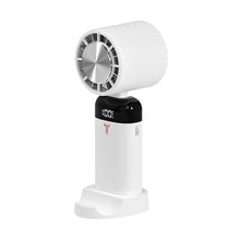 Load image into Gallery viewer, Portable Mini Handheld Folding Fan with Lanyard Base Digital Semiconductor Refrigeration USB Rechargeable Cooling Fan Outdoor Handheld Fan
