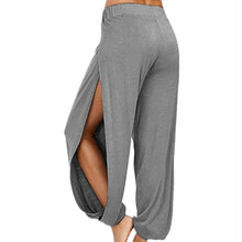 Load image into Gallery viewer, Women Fashion Yoga Pants High Waisted Slit Wide Leg Haren Pants Gym Leggings Casual Solid Hollow Workout Trousers
