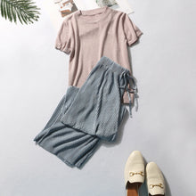 Load image into Gallery viewer, Women's Pleated Loose Ice Silk Casual Cropped Pants Wide Leg Trouse Dance Pants
