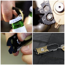 Load image into Gallery viewer, 20-in-1 EDC Outdoor Portable Gadget Mini Creative Wheel Multi-functional Combination Tool Stainless Steel Wrench Screwdriver
