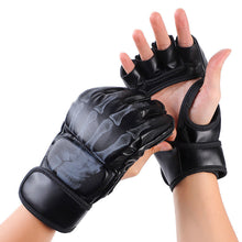 Load image into Gallery viewer, Thick Boxing Gloves MMA Gloves Half finger Sanda Taekwondo Fight MMA Sandbag Gloves Training Equipment

