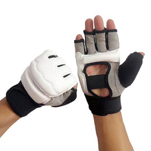 Load image into Gallery viewer, Half Finger Boxing Gloves PU Leather MMA Fighting Kick Boxing Gloves Karate Muay Thai Training Workout Gloves
