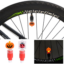 Load image into Gallery viewer, Bicycle Valve Core Light Children's Bicycle Balance Car Dazzle Riding Pumpkin Ladybug Light Holiday Atmosphere Intelligent Induction Air Nozzle Light
