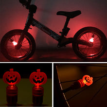 Load image into Gallery viewer, Bicycle Valve Core Light Children's Bicycle Balance Car Dazzle Riding Pumpkin Ladybug Light Holiday Atmosphere Intelligent Induction Air Nozzle Light

