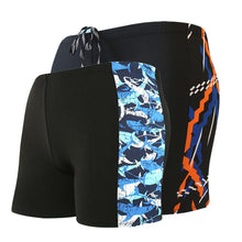 Load image into Gallery viewer, Men Boxer Trunks Print Milk Silk Swimming Trunks Hot Spring Holiday Beach Water Sports Slim Shorts Boxing Quick Dry Pants One Size
