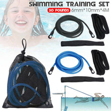 Load image into Gallery viewer, 6MM*10MM*4M 30Pounds Swimming Training Belt Set Swimming Resistance Special Strength Training Equipment Elastic Rope Accessories
