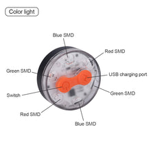 Load image into Gallery viewer, Dazzle Bike Taillight Outdoor Night Riding USB Charging Safety Warning Light IPX-5 Class Waterproof Highlighting Riding Accessories
