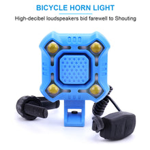 Load image into Gallery viewer, Mountain Biking Multifunctional 2-In-1 Horn Light 140 High Decibel USB Rechargeable IPX6 Waterproof 350 Lumen Bicycle Headlights Night Riding Equipment
