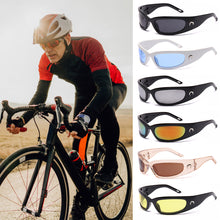 Load image into Gallery viewer, Fashion Y2K Dazzling Sports Cycling Glasses Future Sense Crescent Style Outdoor Activities Driving UV400 Protection Sunglasses
