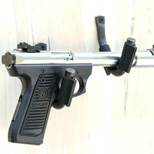 Load image into Gallery viewer, 2PCS Tactical Wall-Mounted Stainless Steel Gun Racks J-Hook With Scratch-Resistant Felt Mat Hunting Shooting Storage Accessories
