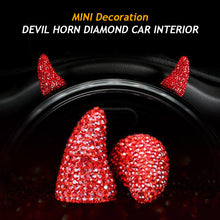 Load image into Gallery viewer, 2Pcs Car Decoration Creative Diamond Devil Horns Stickers For Mini Coopers Jcw One F54 F55 F56 F60 R55 R60 R61 R56 Car Accessories Car Styling
