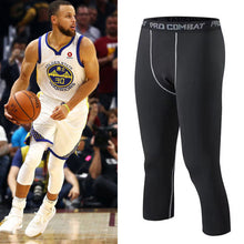 Load image into Gallery viewer, Men's Sports Tights Cropped Pants Basketball Cropped Compression Leggings Running Gym Fitness Sportswear for Male Athletic Trousers
