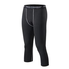 Load image into Gallery viewer, Men's Sports Tights Cropped Pants Basketball Cropped Compression Leggings Running Gym Fitness Sportswear for Male Athletic Trousers

