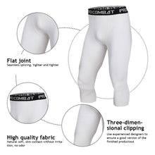 Load image into Gallery viewer, Men's Sports Tights Cropped Pants Basketball Cropped Compression Leggings Running Gym Fitness Sportswear for Male Athletic Trousers

