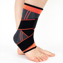 Load image into Gallery viewer, 1Pc 3D Pressurized Ankle Support Ankle Brace Protector with Strap Elastic Belt for Badminton Basketball Volleyball Sports Gym Jogger Acessories S/M/L/XL
